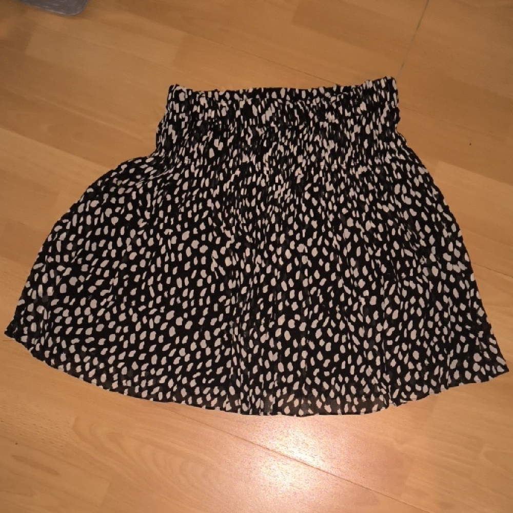 NWT ba&sh | Monochrome Spotted Mini Skirt